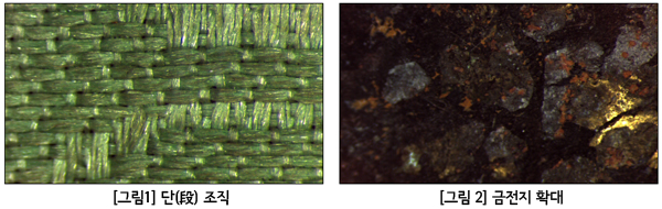 [그림 1] 단(段) 조직 [그림 2] 금전지 확대