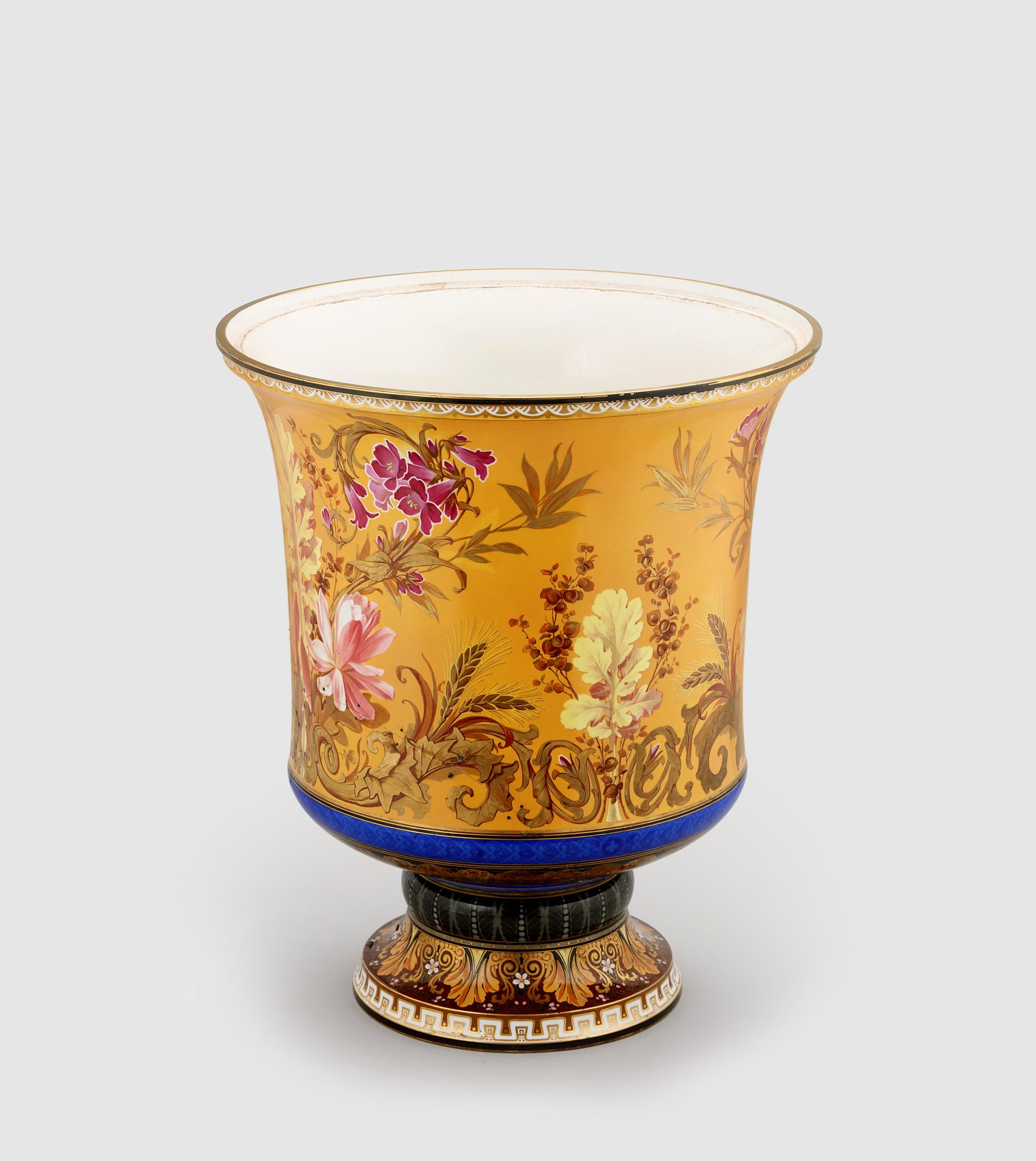 조불수호통상조약 기념 꽃무늬 병