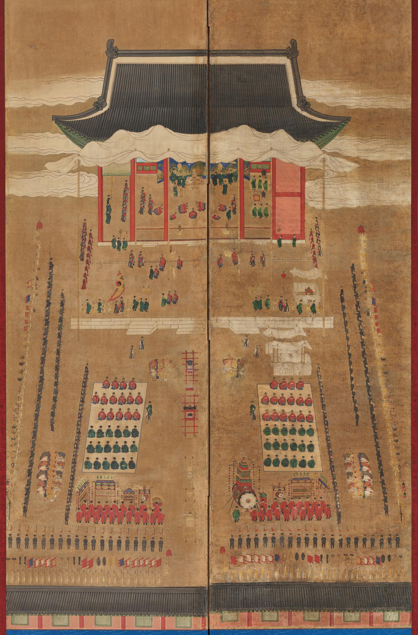 신축진찬도 병풍