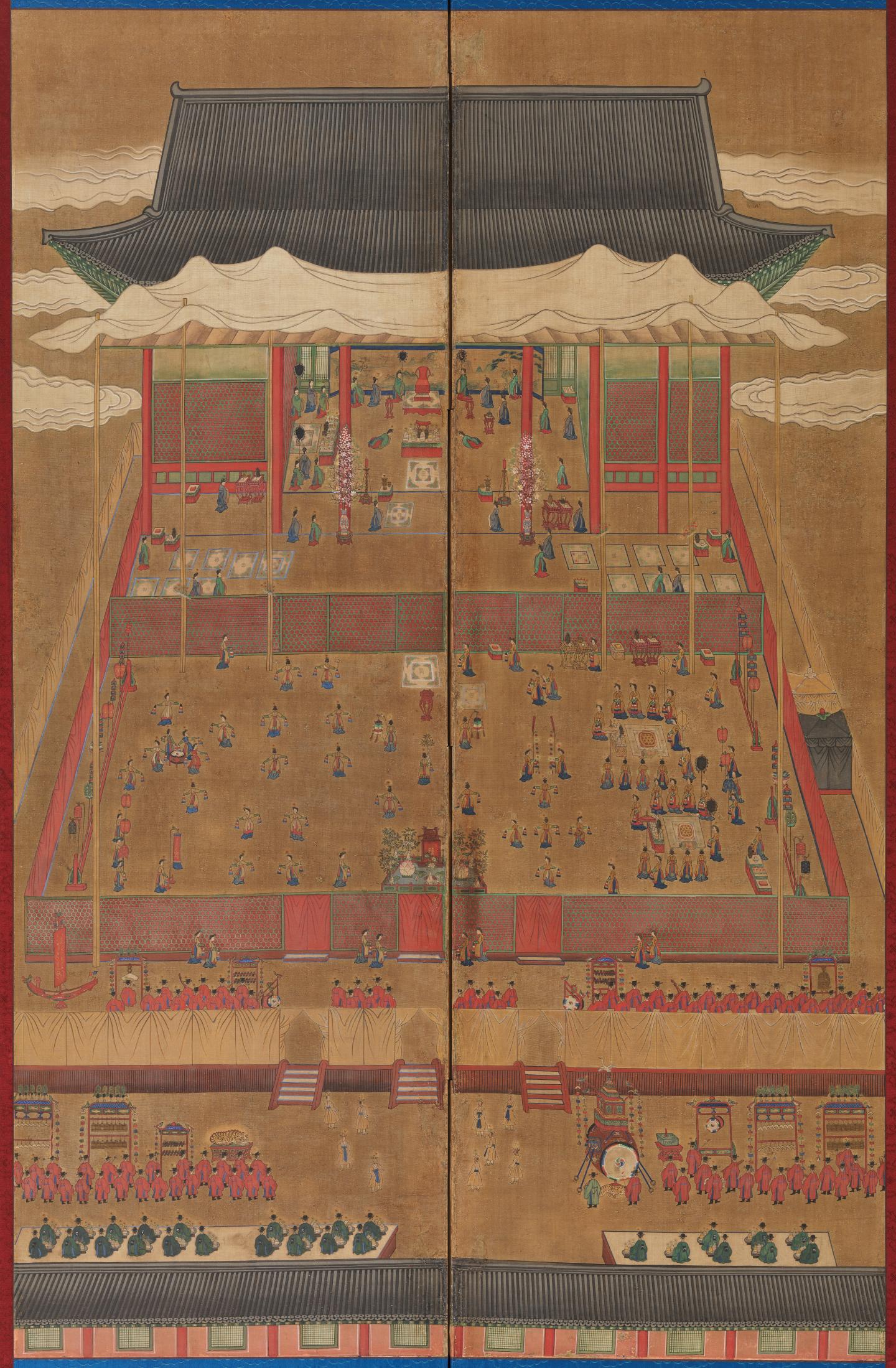 신축진찬도 병풍