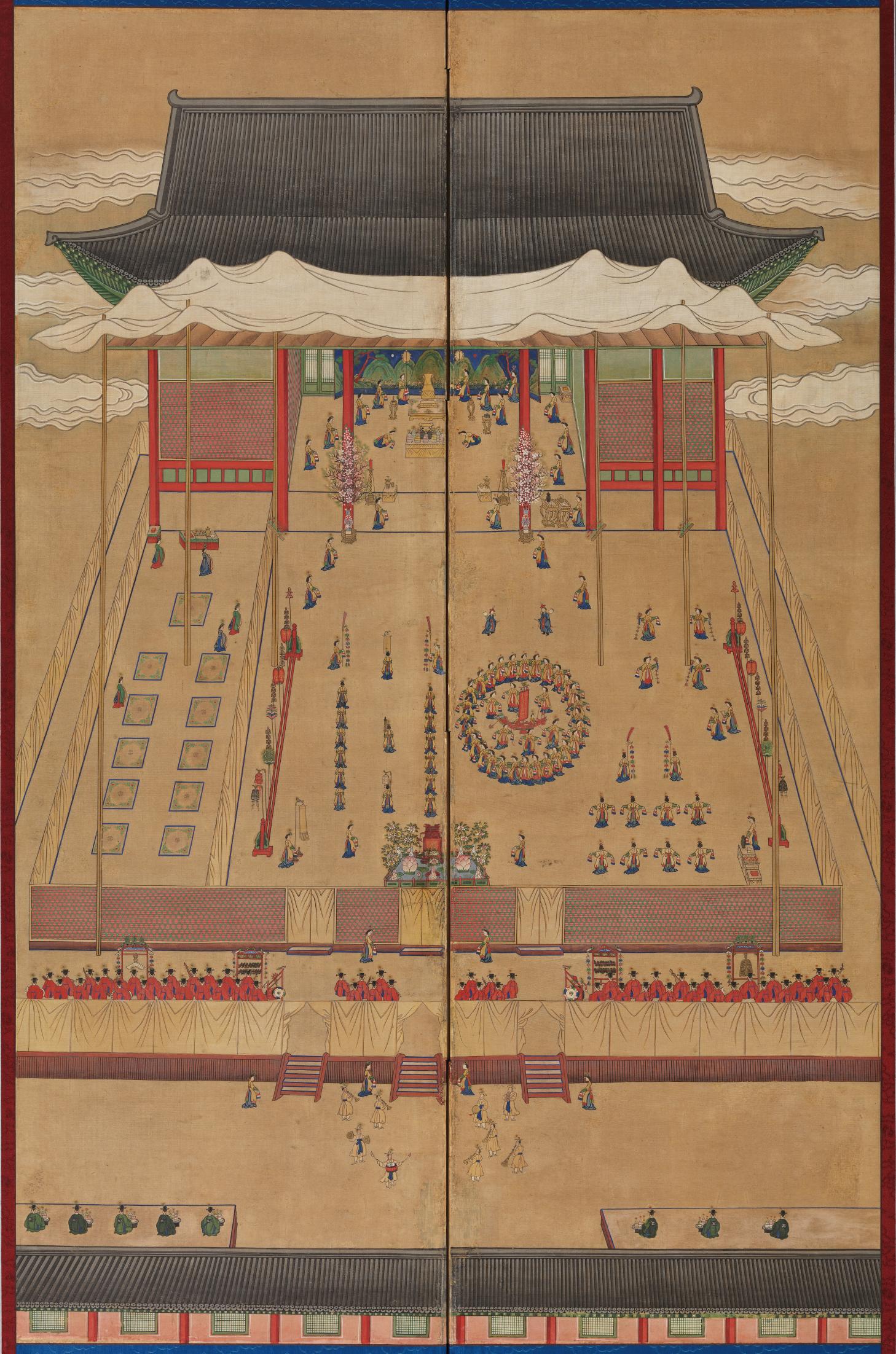 신축진찬도 병풍