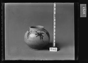 백자동화포도문호 유리건판