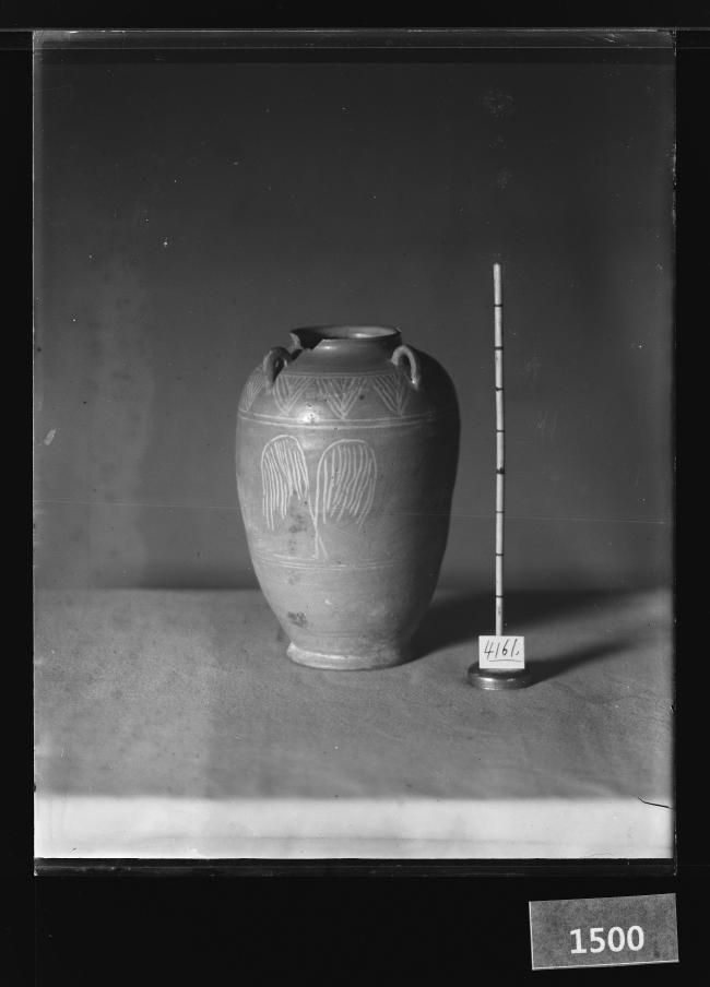 분청사기상감유로연판문사이호 유리건판