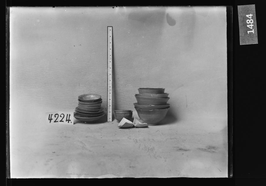 청자접시·청자발 유리건판