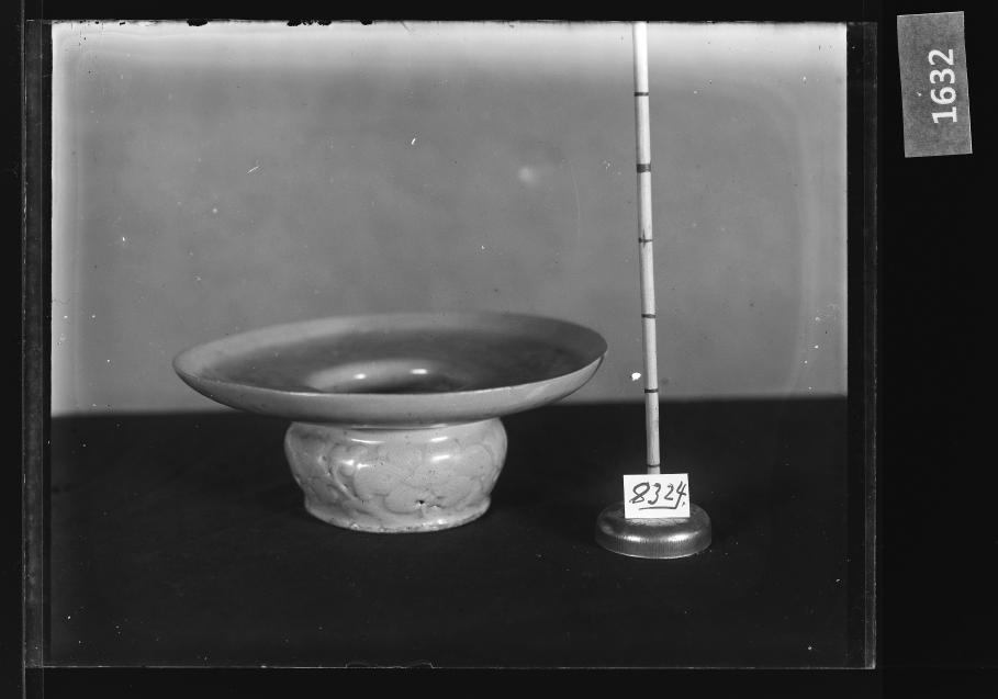 청자양각모란당초문타호 유리건판