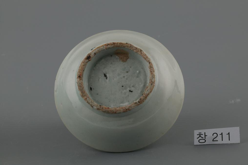  백자청화수자무늬접시