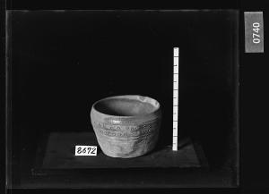 토기인화문잔 유리건판