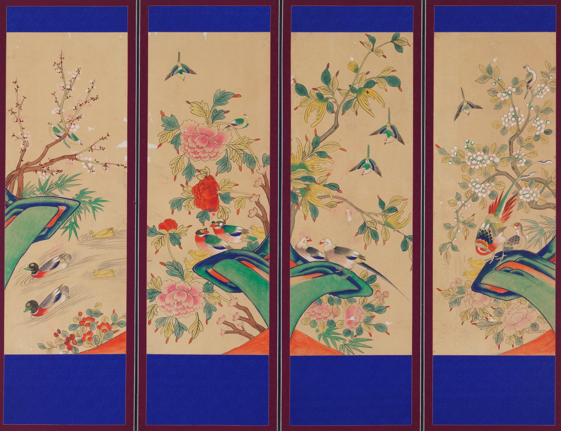 화조도병풍