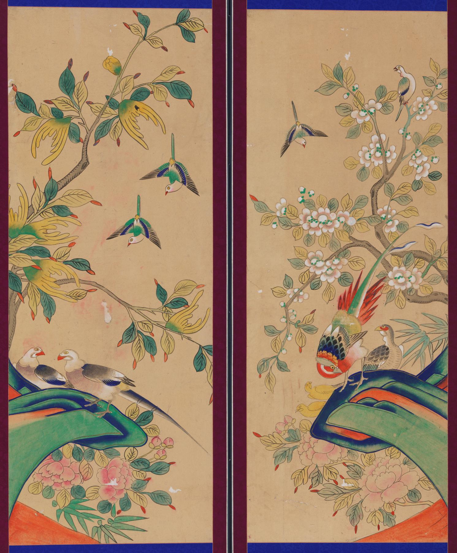 화조도병풍