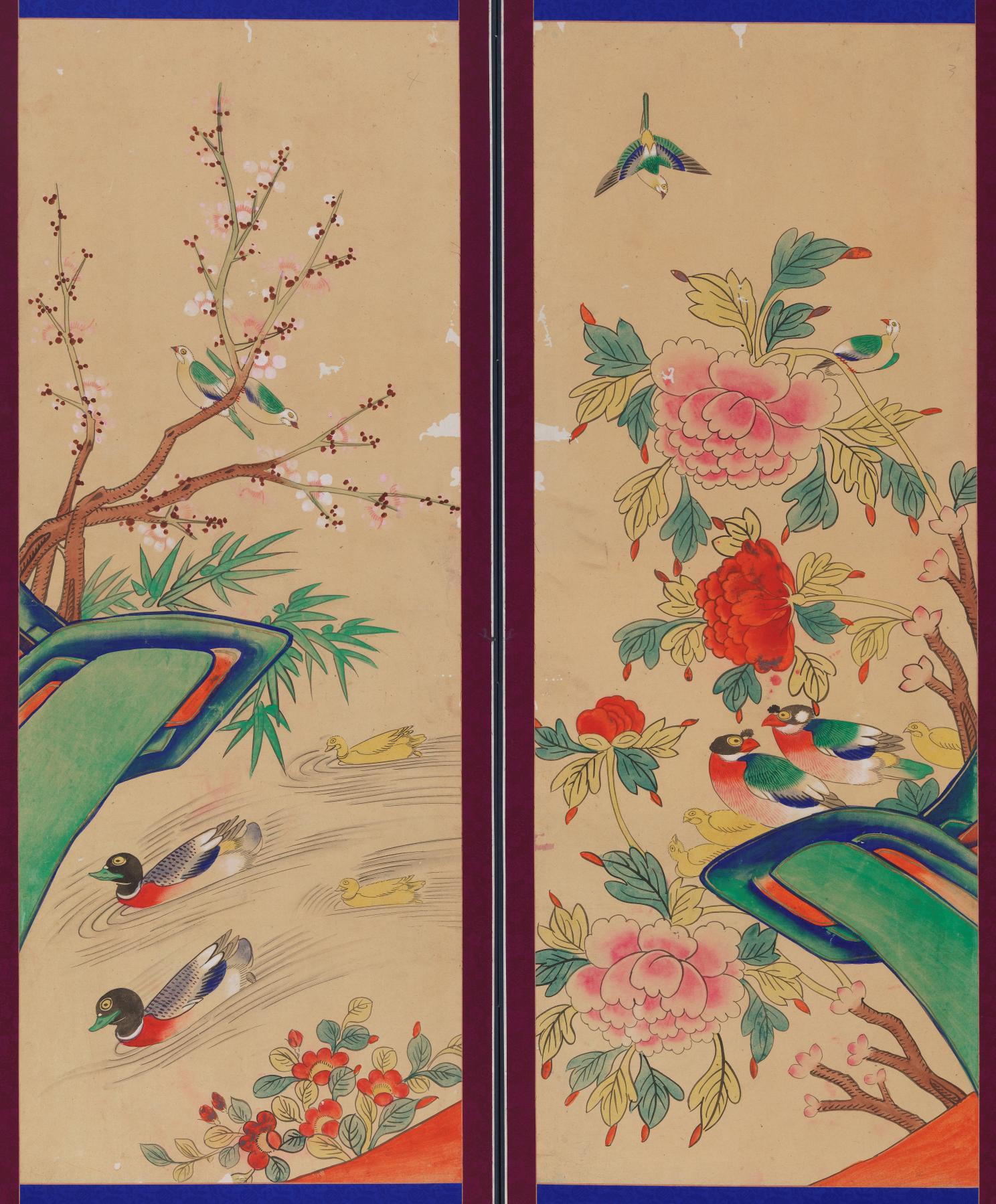 화조도병풍