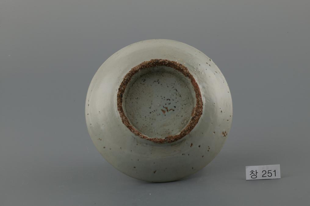 백자청화수자무늬접시