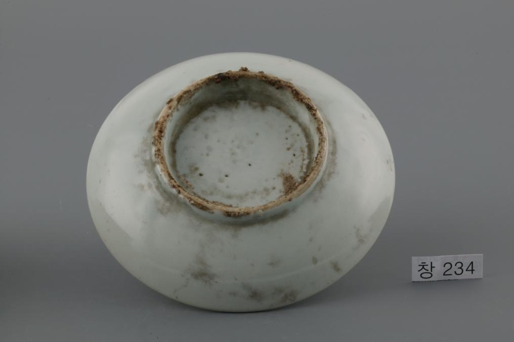 백자청화수자무늬접시