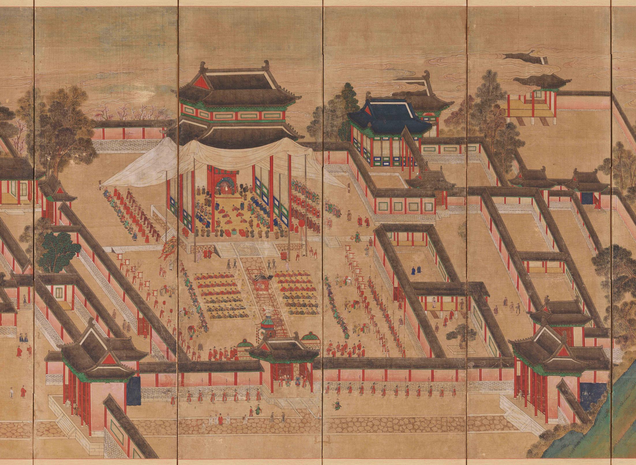 왕세자탄강진하도병풍