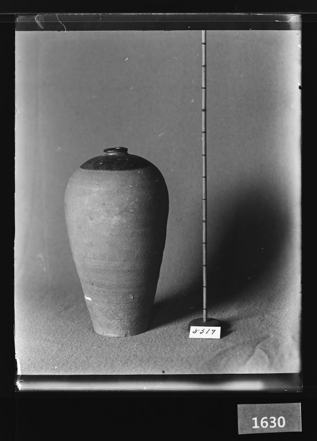 흑유매병 유리건판