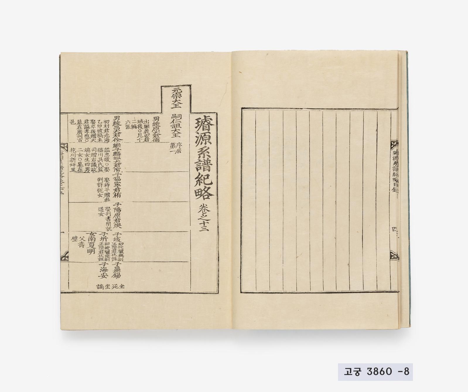 선원계보기략 제6책, 제8책