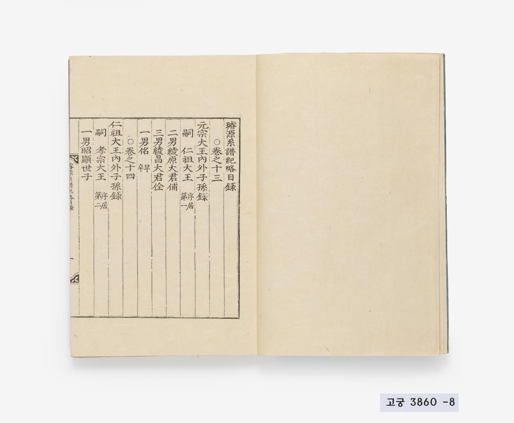 선원계보기략 제6책, 제8책