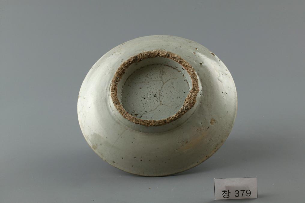 백자 청화 수자무늬 접시