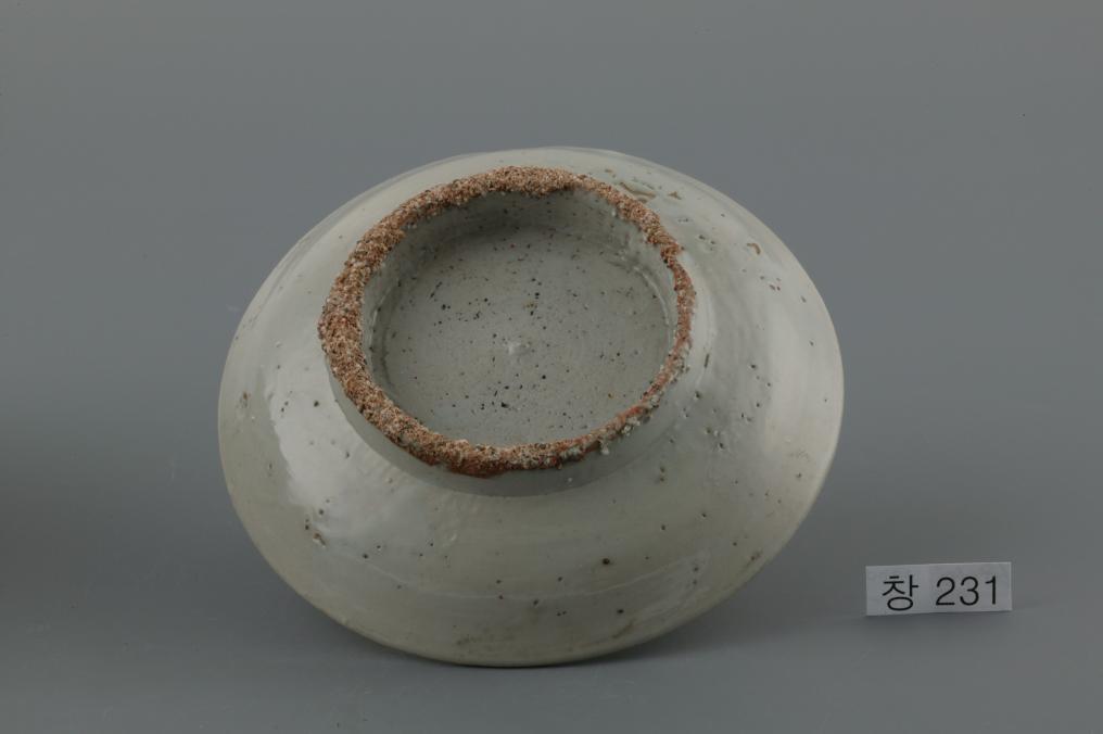 백자청화수자무늬접시