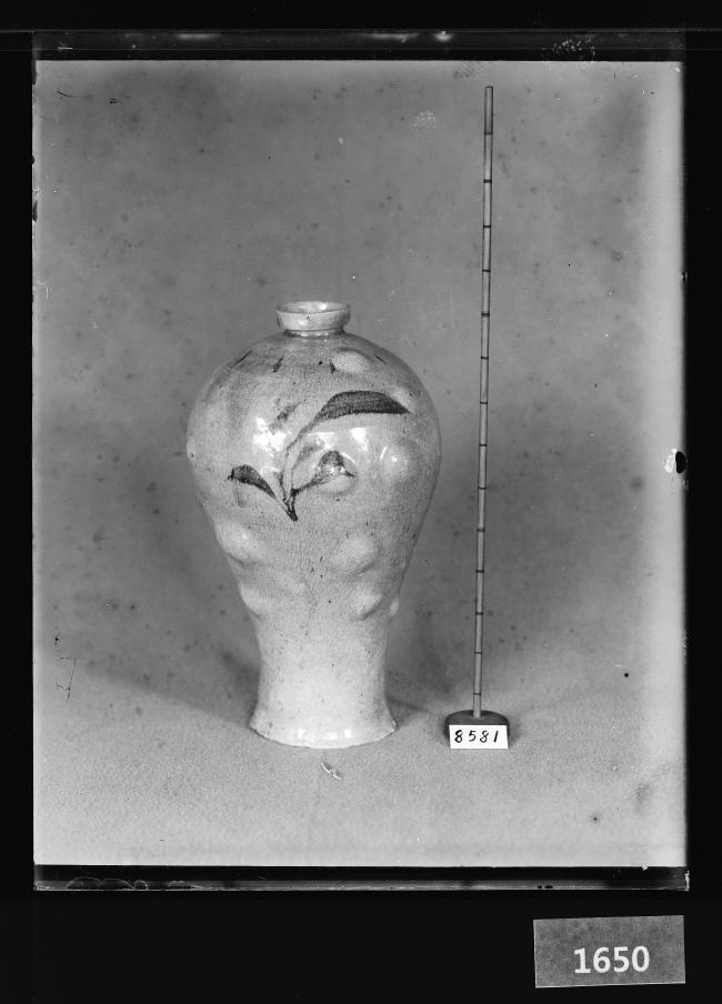 청자철화초문매병 유리건판