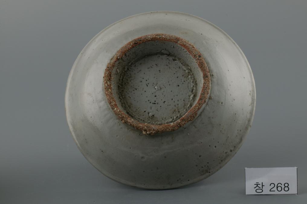 백자청화수자무늬접시