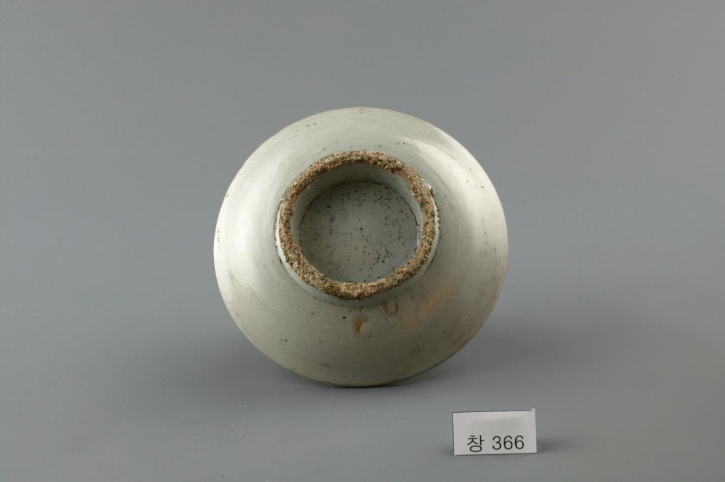 백자 청화 수자무늬 접시