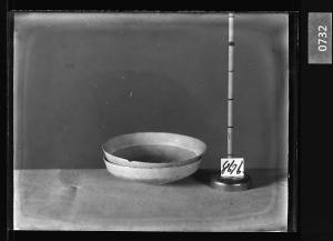 분청사기접시 유리건판