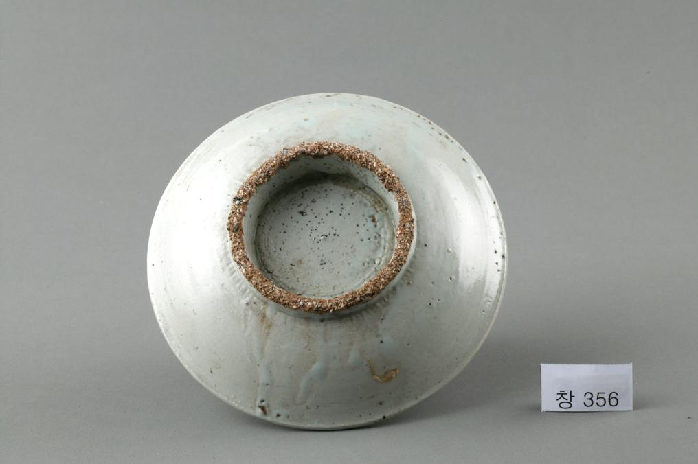 백자 청화 수자무늬 접시