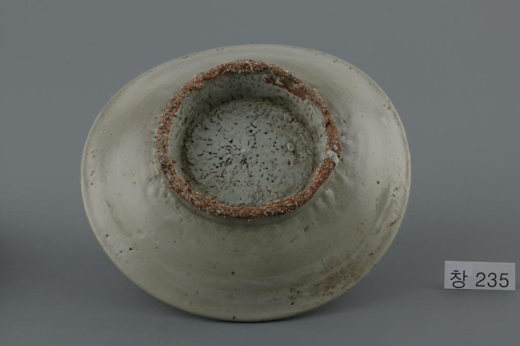 백자청화수자무늬접시