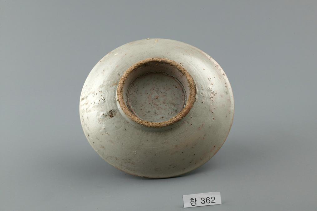 백자 청화 수자무늬 접시