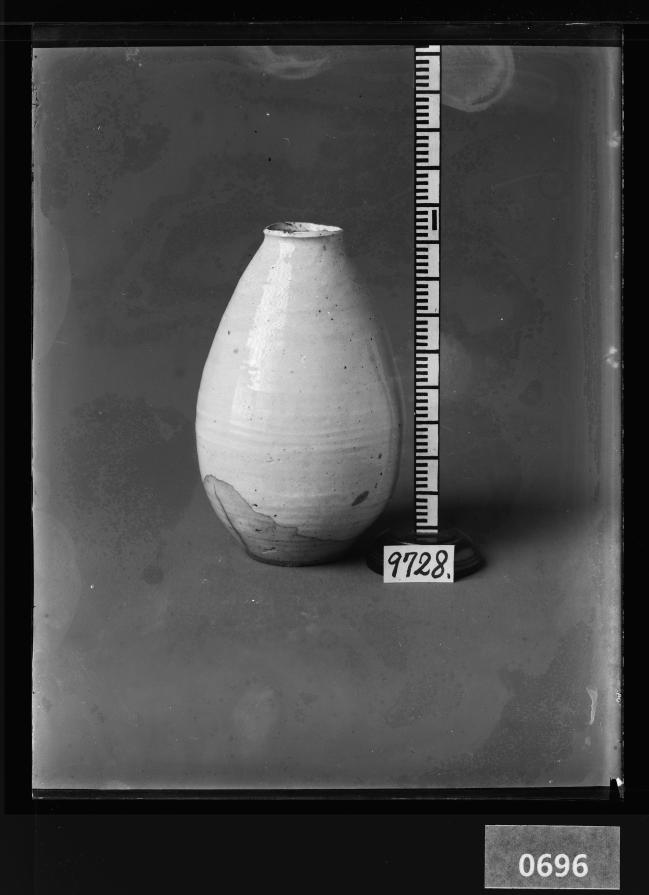 백자병 유리건판