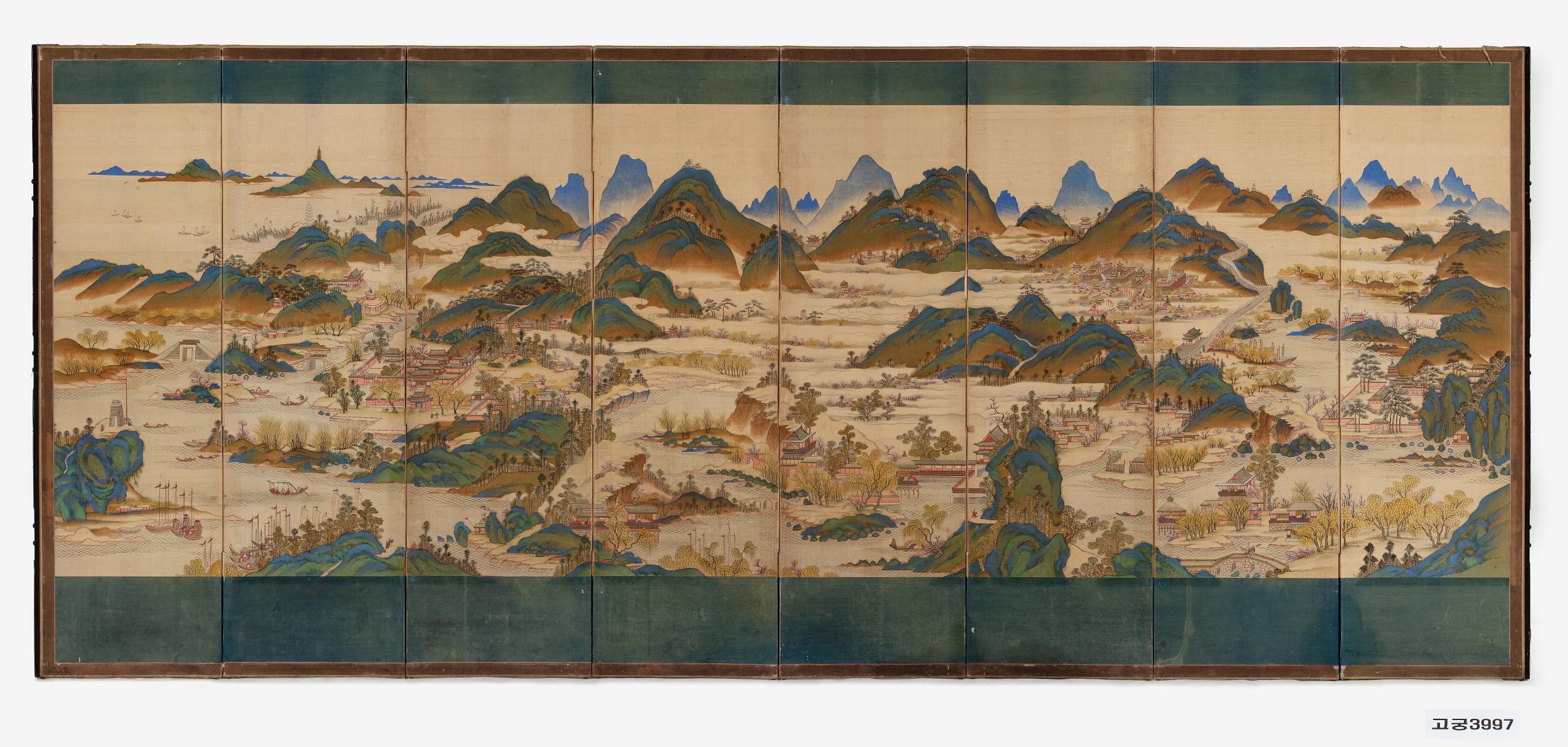 강남춘의도 병풍