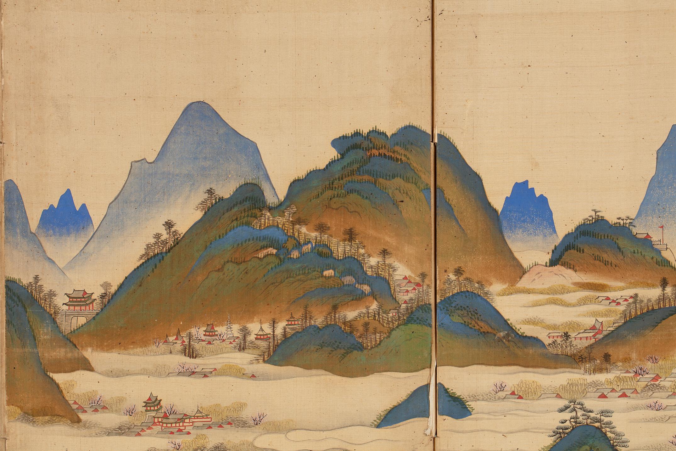 강남춘의도 병풍